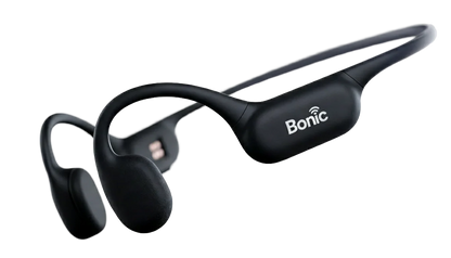 Black Bonic wireless bone conduction headphones with curved ergonomic design